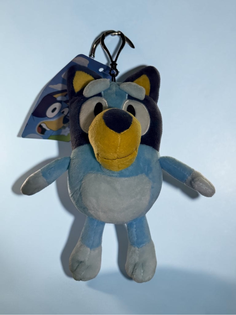 Bluey Plush Clip-On Keychain - Blue and Yellow Qty 3 in this package